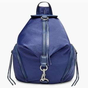 Rebecca Minkoff Julian Backpack medium nylon Navy Blue AUTHENTIC